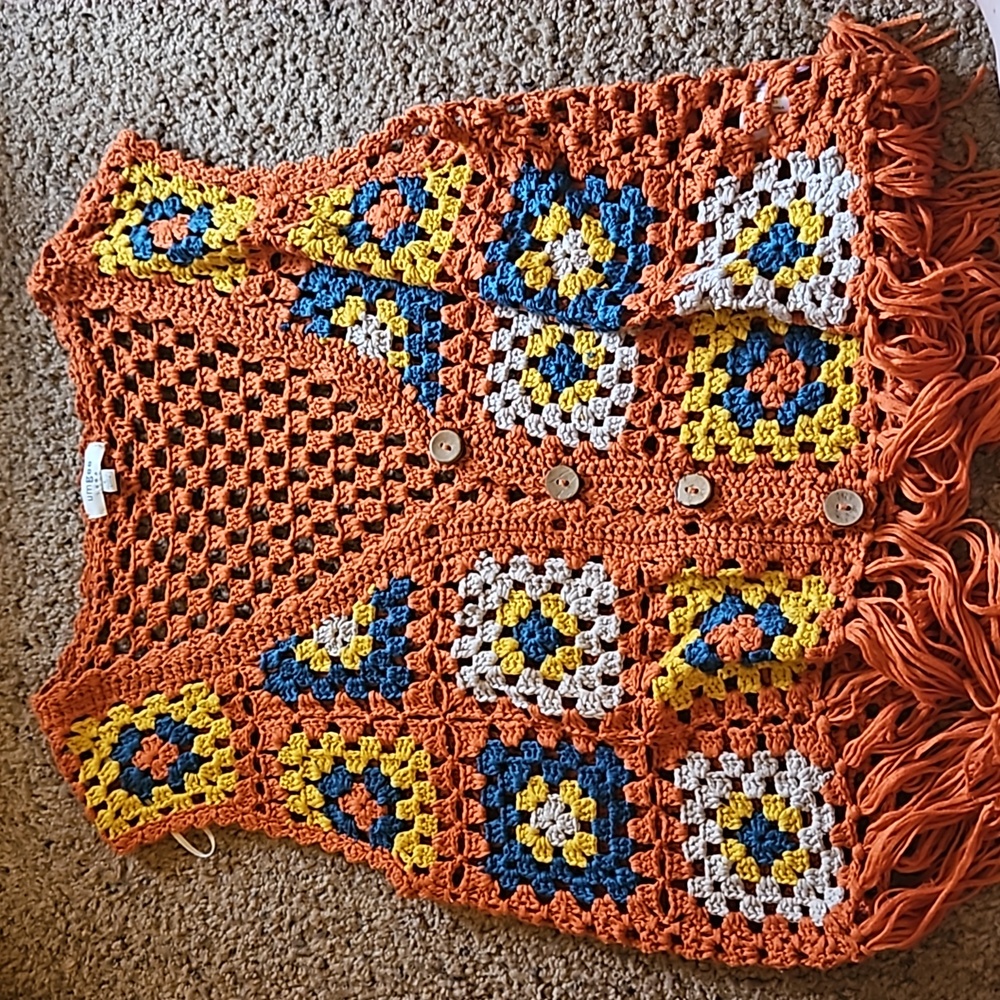 Orange Crochet top Umgee